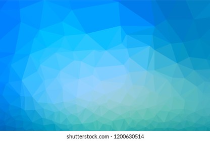 Light BLUE vector polygonal template. Brand new colored illustration in blurry style with gradient. The best triangular design for your business.