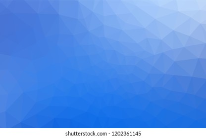 Light BLUE vector polygonal template. Geometric illustration in Origami style with gradient.  Polygonal design for your web site.