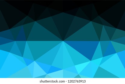 Light BLUE vector polygonal template. Shining illustration, which consist of triangles. The textured pattern can be used for background.