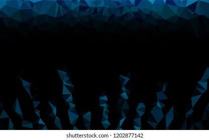Light BLUE vector polygonal template. Creative illustration in halftone style with gradient. The elegant pattern can be used as part of a brand book.