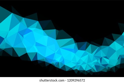 Light BLUE vector polygonal template. Colorful abstract illustration with gradient. The completely new template can be used for your brand book.