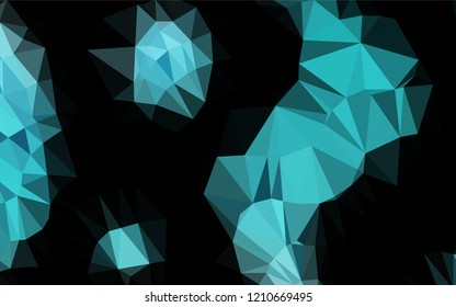 Light BLUE vector polygonal template. Creative geometric illustration in Origami style with gradient. A new texture for your design.