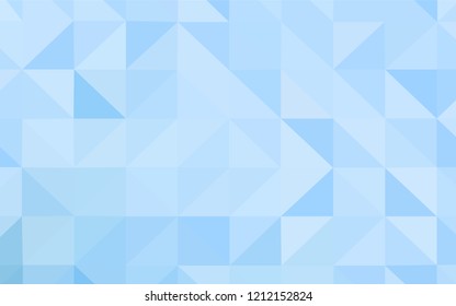 Light BLUE vector polygonal template. Creative illustration in halftone style with triangles. Best triangular design for your business.