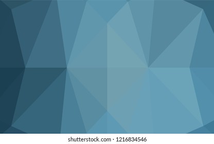 Light BLUE vector polygonal template. Modern geometrical abstract illustration with gradient. The elegant pattern can be used as part of a brand book.
