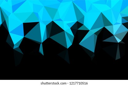 Light BLUE vector polygonal template. Colorful illustration in abstract style with gradient. A new texture for your design.