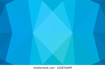 Light BLUE vector polygonal template. Geometric illustration in Origami style with gradient.  Brand new design for your business.
