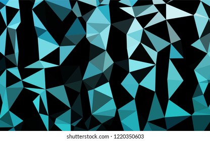 Light BLUE vector polygonal template. Modern geometrical abstract illustration with gradient. The best triangular design for your business.