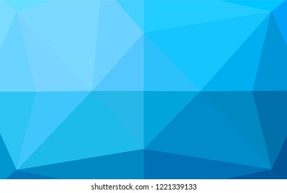 Light BLUE vector polygonal template. Shining colored illustration in a Brand new style. The best triangular design for your business.