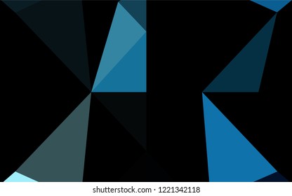 Light BLUE vector polygonal template. Creative illustration in halftone style with gradient. The elegant pattern can be used as part of a brand book.