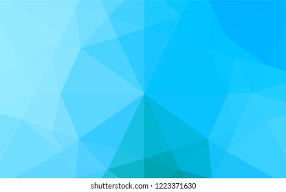 Light BLUE vector polygonal template. Shining illustration, which consist of triangles. The template can be used as a background for cell phones.