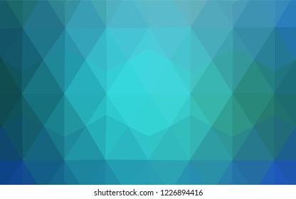 Light BLUE vector polygonal template. Creative geometric illustration in Origami style with gradient. Template for cell phone's backgrounds.