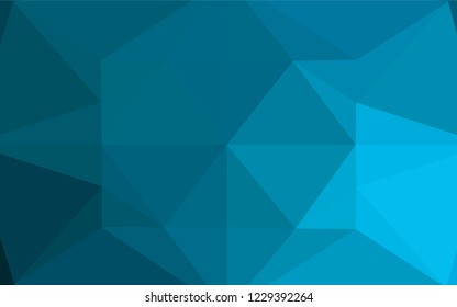 Light BLUE vector polygonal template. Modern geometrical abstract illustration with gradient. The textured pattern can be used for background.