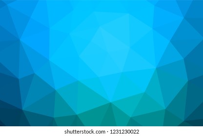 Light BLUE vector polygonal template. A vague abstract illustration with gradient. The polygonal design can be used for your web site.