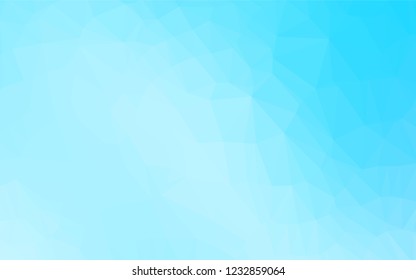 Light BLUE vector polygonal template. Shining illustration, which consist of triangles. The completely new template can be used for your brand book.