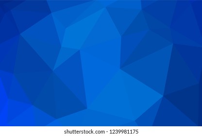 Light BLUE vector polygonal template. Geometric illustration in Origami style with gradient.  Completely new template for your banner.