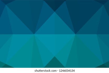 Light BLUE vector polygonal template. A sample with polygonal shapes. Triangular pattern for your business design.