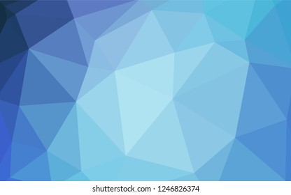 Light BLUE vector polygonal template. A completely new color illustration in a polygonal style. Best triangular design for your business.
