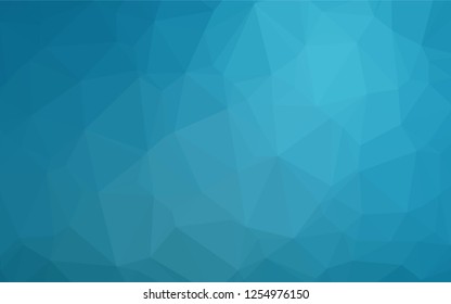 Light BLUE vector polygonal template. Shining illustration, which consist of triangles. The template can be used as a background for cell phones.