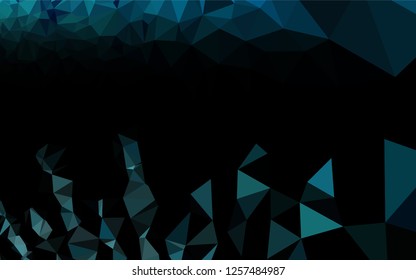 Light BLUE vector polygonal template. Geometric illustration in Origami style with gradient.  Brand new style for your business design.