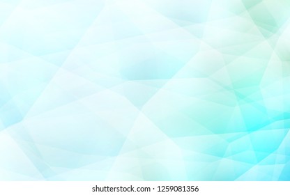 Light BLUE vector polygonal template. Colorful illustration in abstract style with triangles. Template for cell phone's backgrounds.