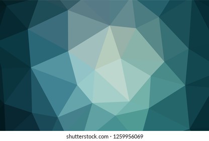 Light BLUE vector polygonal template. Glitter abstract illustration with an elegant triangles. A new texture for your web site.