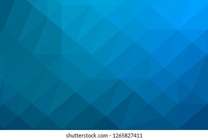 Light BLUE vector polygonal template. Triangular geometric sample with gradient.  New texture for your design.