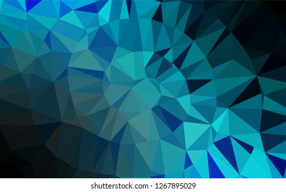 Light BLUE vector polygonal template. Creative geometric illustration in Origami style with gradient. The elegant pattern can be used as part of a brand book.