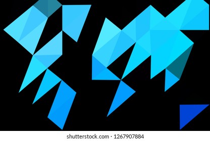 Light BLUE vector polygonal template. Glitter abstract illustration with an elegant design. New texture for your design.
