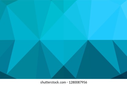 Light BLUE vector polygonal template. Colorful abstract illustration with gradient. The best triangular design for your business.