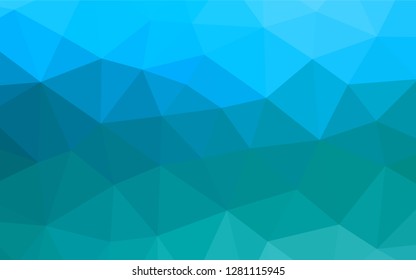 Light BLUE vector polygonal template. Glitter abstract illustration with an elegant design. Triangular pattern for your business design.