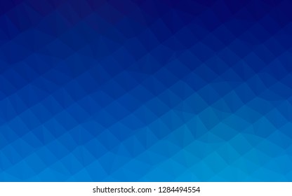 Light BLUE vector polygonal template. Shining illustration, which consist of triangles. Elegant pattern for a brand book.