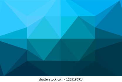 Light BLUE vector polygonal template. Colorful illustration in abstract style with gradient. The textured pattern can be used for background.