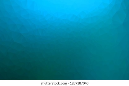 Light BLUE vector polygonal template. Shining illustration, which consist of triangles. Textured pattern for background.