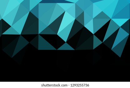 Light BLUE vector polygonal template. Triangular geometric sample with gradient.  Polygonal design for your web site.