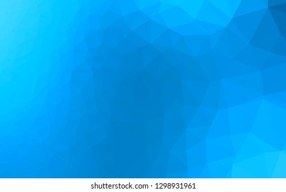 Light BLUE vector polygonal template. Colorful illustration in abstract style with gradient. Polygonal design for your web site.
