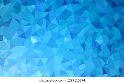 Light BLUE vector polygonal template. Colorful abstract illustration with triangles. Completely new template for your banner.