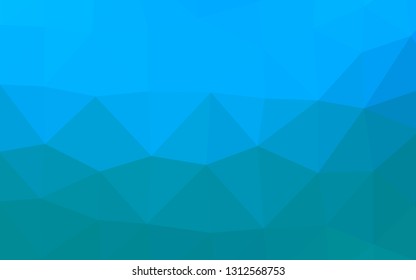 Light BLUE vector polygonal template. Shining illustration, which consist of triangles. New texture for your design.
