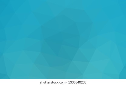 Light BLUE vector polygonal template. Colorful illustration in abstract style with gradient. Triangular pattern for your business design.