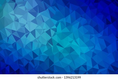Light BLUE vector polygonal template. Modern geometrical abstract illustration with gradient. Template for a cell phone background.