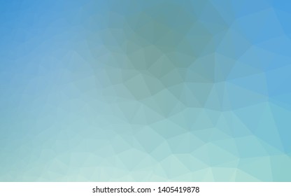 Light BLUE vector polygonal template. Geometric illustration in Origami style with gradient. Polygonal design for your web site.