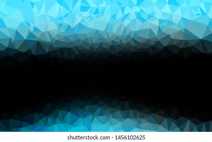 Light BLUE vector polygonal template. Geometric illustration in Origami style with gradient. The best triangular design for your business.