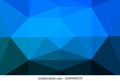 Light BLUE vector polygonal template. Modern geometrical abstract illustration with gradient. New texture for your design.