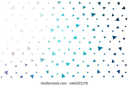 Light BLUE vector  polygonal template. Shining colorful illustration with triangles. Brand new style for your business design.