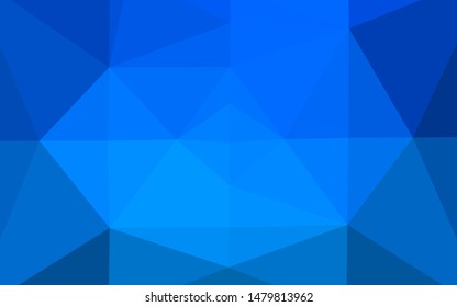 Light BLUE vector polygonal template. A completely new color illustration in a vague style. Polygonal design for your web site.