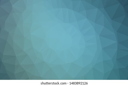 Light BLUE vector polygonal template. A completely new color illustration in a vague style. Elegant pattern for a brand book.