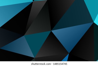 Light BLUE vector polygonal template. Colorful illustration in abstract style with gradient. Textured pattern for background.