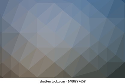 Light BLUE vector polygonal template. Modern geometrical abstract illustration with gradient. Template for your brand book.