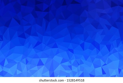 Light BLUE vector polygonal template. Colorful illustration in polygonal style with gradient. Pattern for a brand book's backdrop.