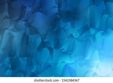 Light BLUE vector polygonal template. Shining polygonal illustration, which consist of triangles. Completely new template for your banner.
