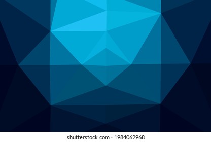 Light BLUE vector polygonal template. Colorful illustration in abstract style with gradient. Textured pattern for background.